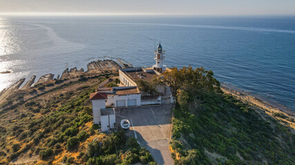Faro del Cabo Huertas en Playa San Juan, Alicante, Comunidad Valenciana