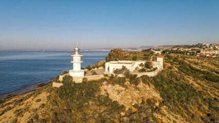 Faro del Cabo Huertas en Playa San Juan, Alicante, Comunidad Valenciana