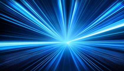 digitally generated image of blue light and stripes moving fast