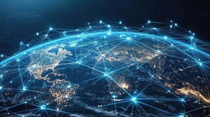 Information of business from network technology sharing connection network data digital for business concept analysis management financial background