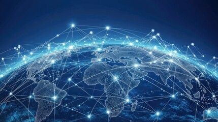 Information of business from network technology sharing connection network data digital for business concept analysis management financial background