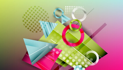Abstract background geometric design with colorful gradients