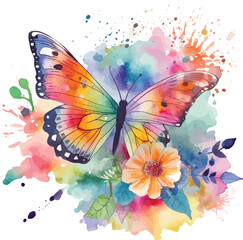 butterfly on flower background