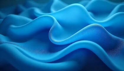 Fototapeta premium Vibrant colorful wavy abstract background of textured translucent fabric layers in monochromatic tones of gray, illuminated by cool blue artificial light to create a modern aesthetic