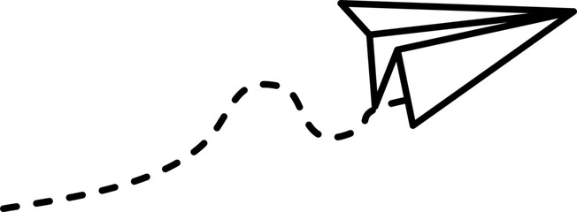 Paper plane dotted line