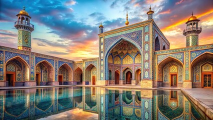 Obraz premium Majestic Persian Architecture, Islamic Design, Ancient Palaces