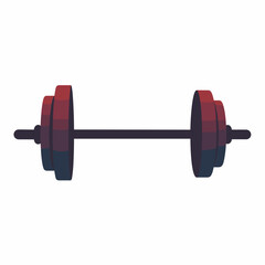 Barbell on white background, fitness and strength concept