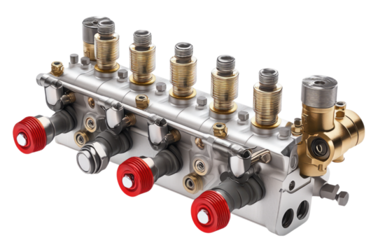 Auto parts fuel system Isolated on transparent background