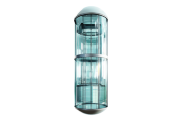 Glass elevator design Isolated on transparent background
