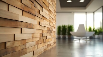 Modern Interior Design with Wooden Wall and Minimalist Furniture