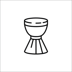 African drum icon. Simple African drum icon for social media, app, and web design. Vector illustration.