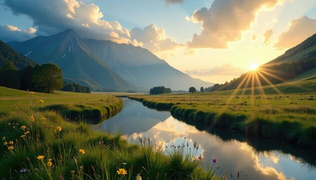 Wasser kuppe Landschaft bei sonnendes Nachmittag, sky, mountain