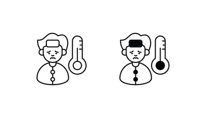 Fever icon design with white background stock illustration