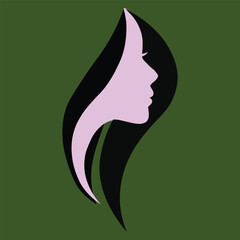 a nice girl icon design vector art