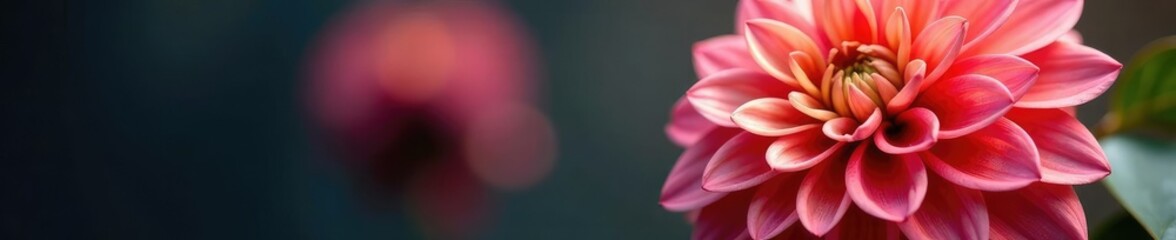 Fototapeta premium Large dahlia flower with intricate details and texture, blossoms, dahlia, plant