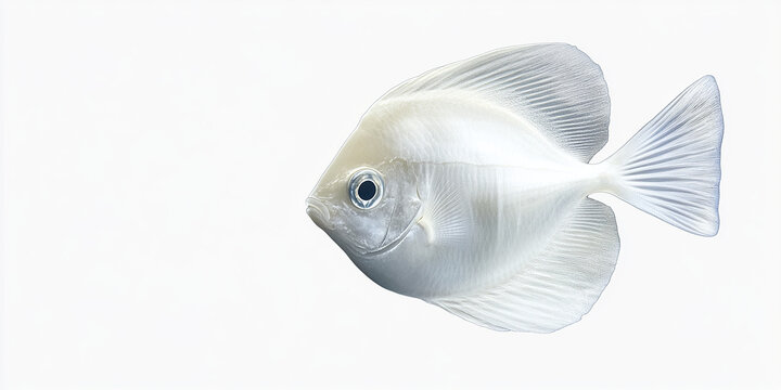 shimmering moonfish swimming gracefully against white background