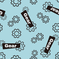 Seamless Gear Pattern. Industrial and Mechanical Background