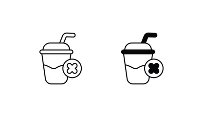 No Sugar Beverage icon design with white background stock illustration