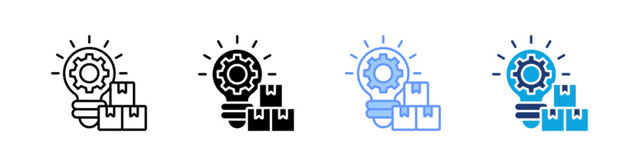 Product Development Multistyle Icon Set Vector 