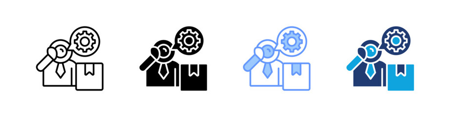 Development Multistyle Icon Set Vector 