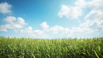 Obraz premium Serene Summer Meadow Under a Blue Sky