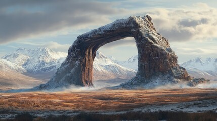 a portal magical landscape backgrounds spectacular fantasy scene raster mystical illustration of tunnel in the forest mysterious entrance time and space travel portal gateway