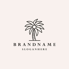 palm tree logo vector illustration