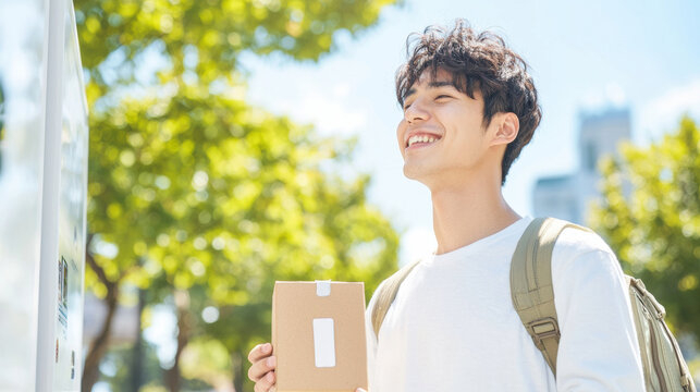 Enhancing Customer Experience in Retail and E-Commerce, Smiling man holding package outdoors