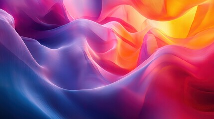 Fototapeta premium A mesmerizing spectacle of neon hues, where light danced and refracted, creating a futuristic and vibrant abstract canvas.