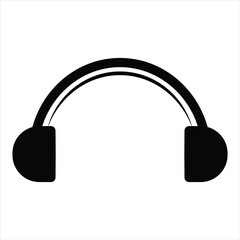 Headphones icon isolated icon. Technical support, audio headphone vector illustration.