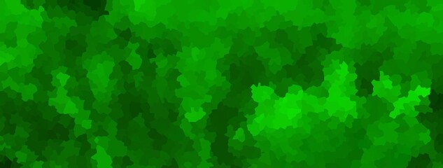 Abstract green background from particles textures for graphic design, web, banner, posters. Foliage fantasy mosaic background. Template Green design saturation for Banner, poster.