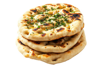 Tasty crispy naan Isolated on transparent background