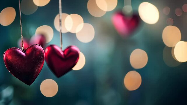 Romantic Valentine's Hearts Hanging Decorations