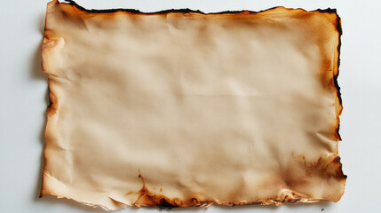 Burnt and brown vintage paper with charred edges for scrapbooking or crafts