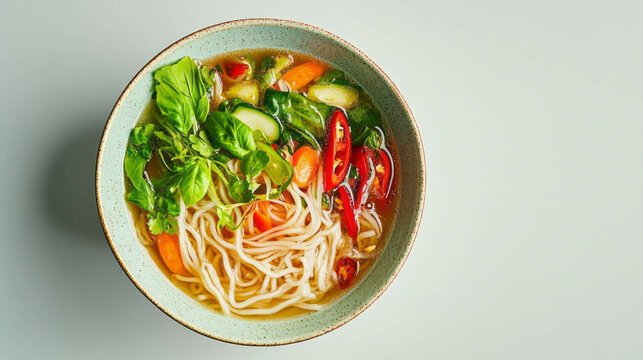 Fresh and flavorful rosol soup with noodles and vegetables for culinary inspiration