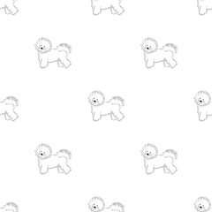 seamless pattern with cute dogs