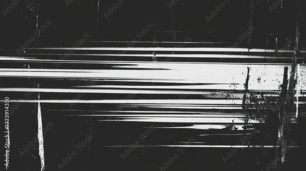 Poster grunge texture with dirty scanner effect and abstract scan lines for artistic design