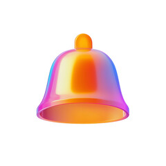 Shimmering Bell Icon: A radiant, iridescent bell icon glows with a spectrum of colors, symbolizing announcements, alerts, and notifications.