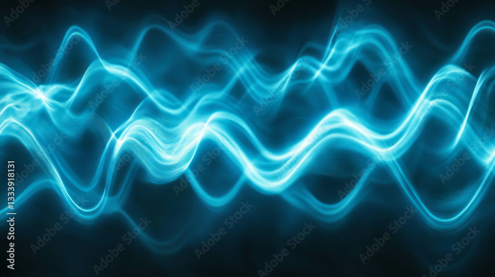 Poster dynamic modulation waves with feedback loop themes for creative design projects