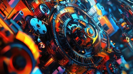 Obraz premium manufacturing technology backgrounds concept