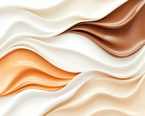 Obraz premium Cosmetic Creams Swirling Textures. Possible Use Stock photo for beauty product advertising