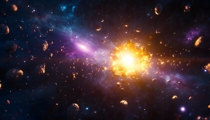 Cosmic Explosion in Deep Space