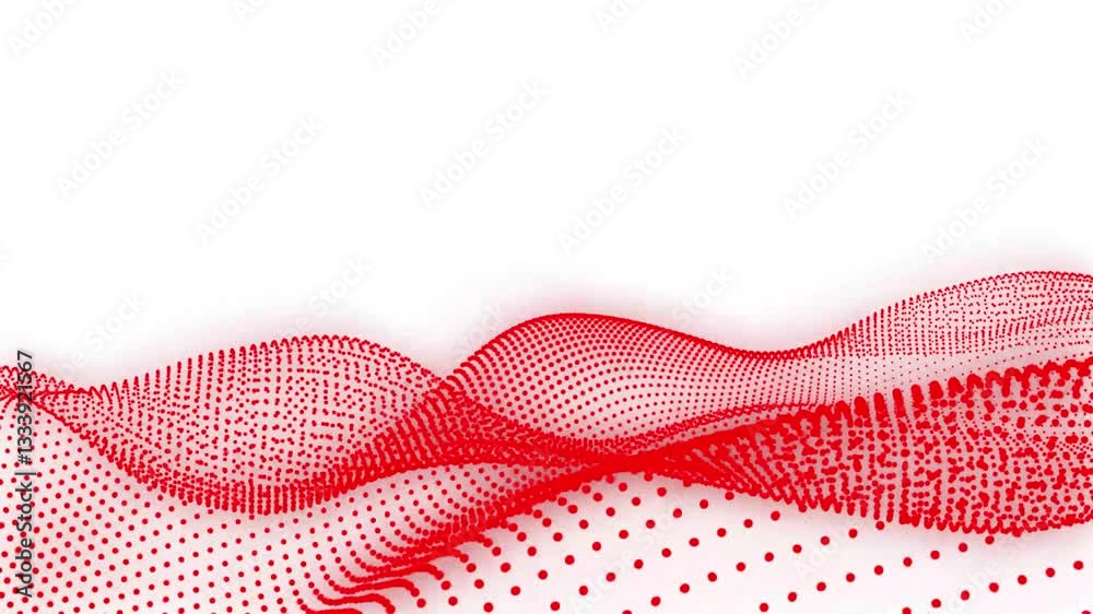 Poster abstract red dot wave technology with light digital effect corporate concept. looping animated backg