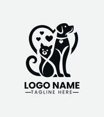 Pet Love And Care Logo Design , Animal Care Logo