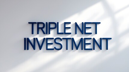 Triple net investment display showcasing financial principles in a modern office
