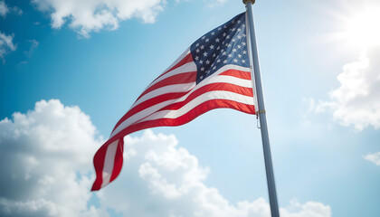 Fototapeta premium 4th of July happy independence day an American flag for us flag background.