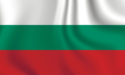 Flag of Bulgaria. Bulgarian national symbol in official colors. Template icon. Abstract vector background.