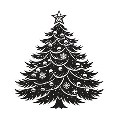 Christmas tree Silhouette, Christmas tree Vector, Christmas tree Vector