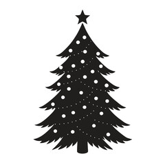 Christmas tree Silhouette, Christmas tree Vector, Christmas tree Vector