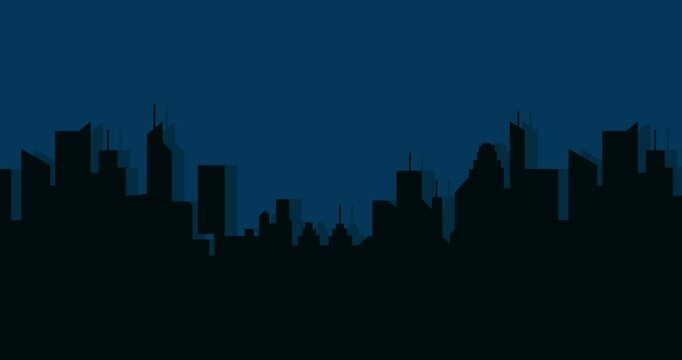 Night sky city landscape dark